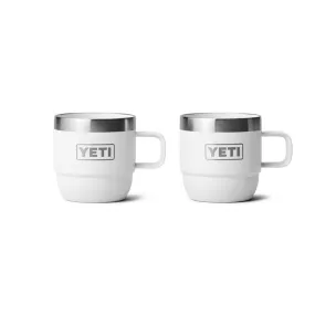 21071501863 TAZA RAMBLER 6oz STACKABLE 2 PIEZAS BLANCO MARCA YETI