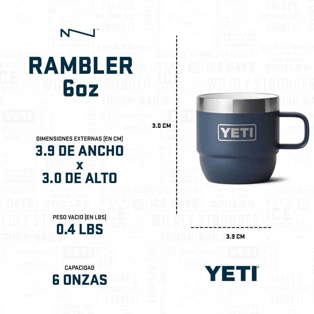 21071502578 TAZA RAMBLER 6oz STACKABLE 2 PIEZAS AGAVE TEAL MARCA YETI