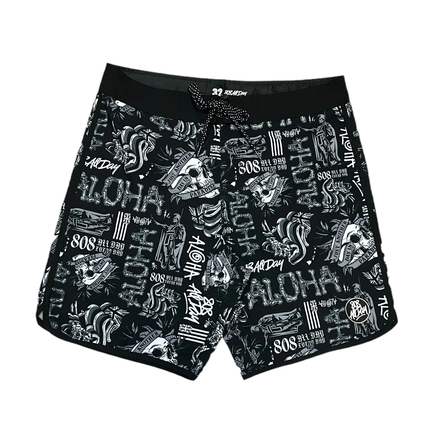 808ALLDAY Mens Shaka Forever Boardshorts