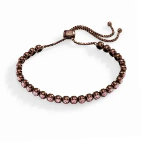 Bolo Tennis Bracelet, Light Rose