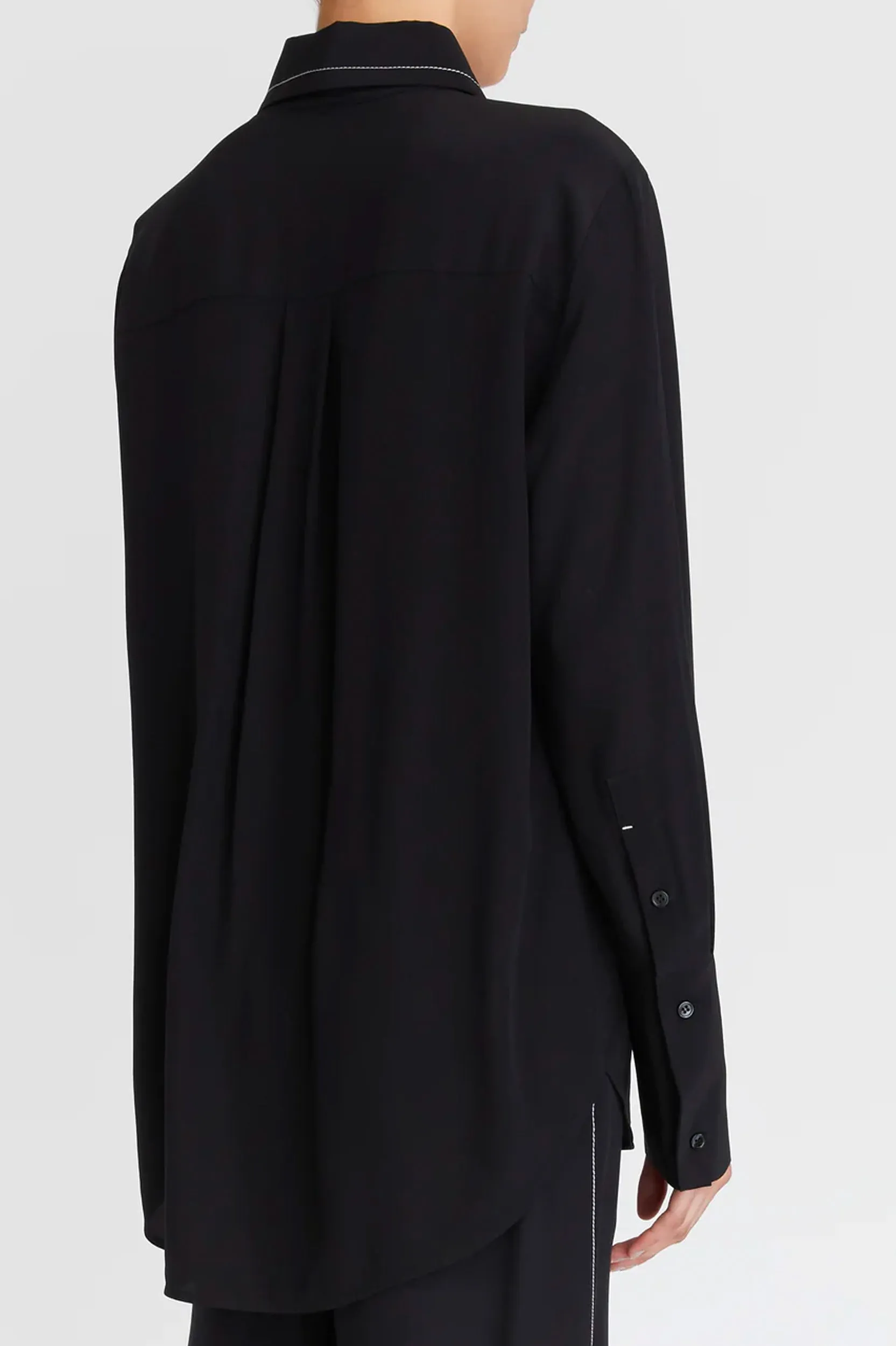 Cassini Silk Shirt in Black