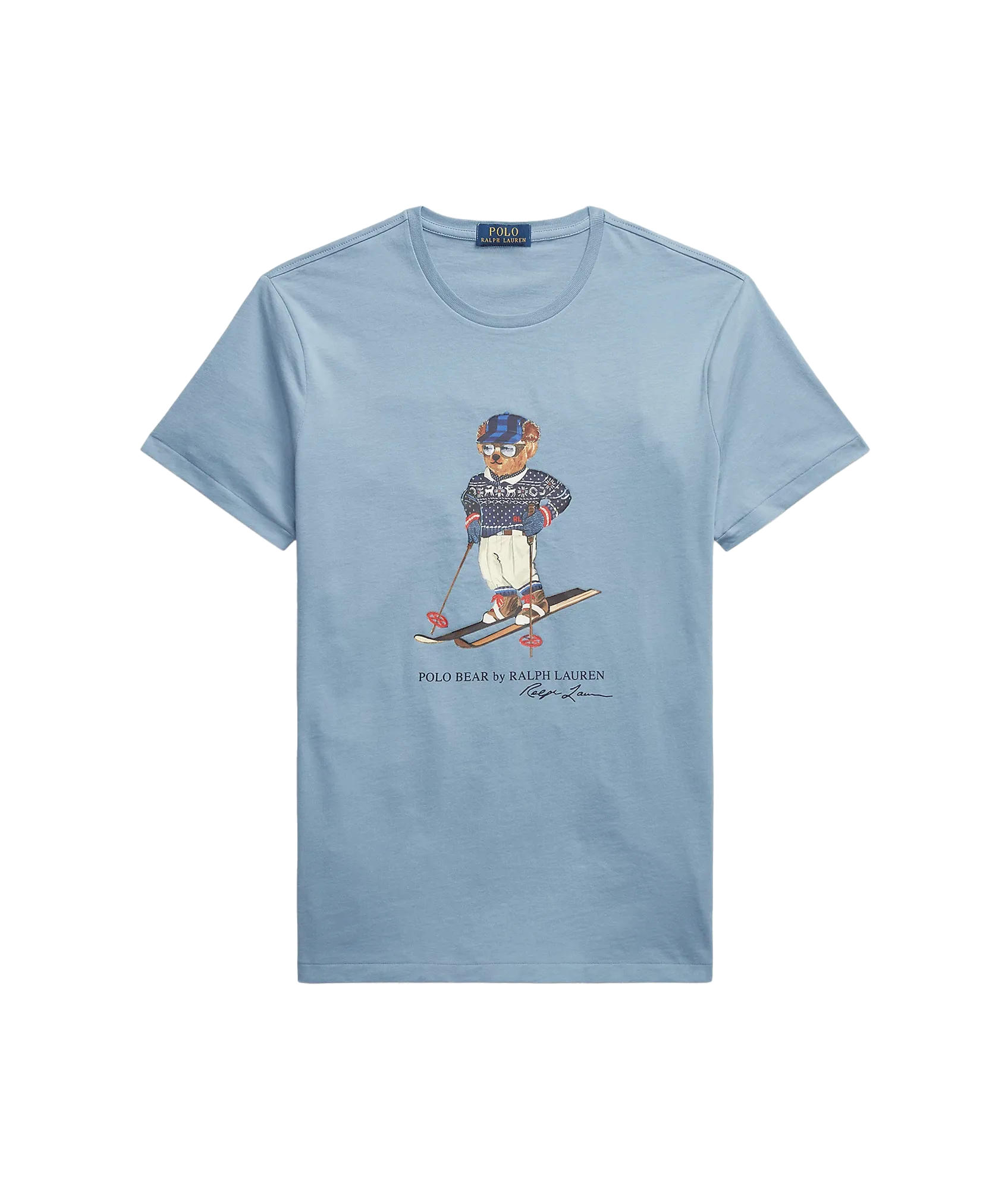 Custom Slim Fit Polo Bear Jersey T-Shirt - Blue