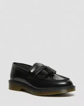 Doc Martens UNISEX ADRIAN SMOOTH LEATHER TASSEL LOAFERS (BLACK POLISHED SMOOTH)