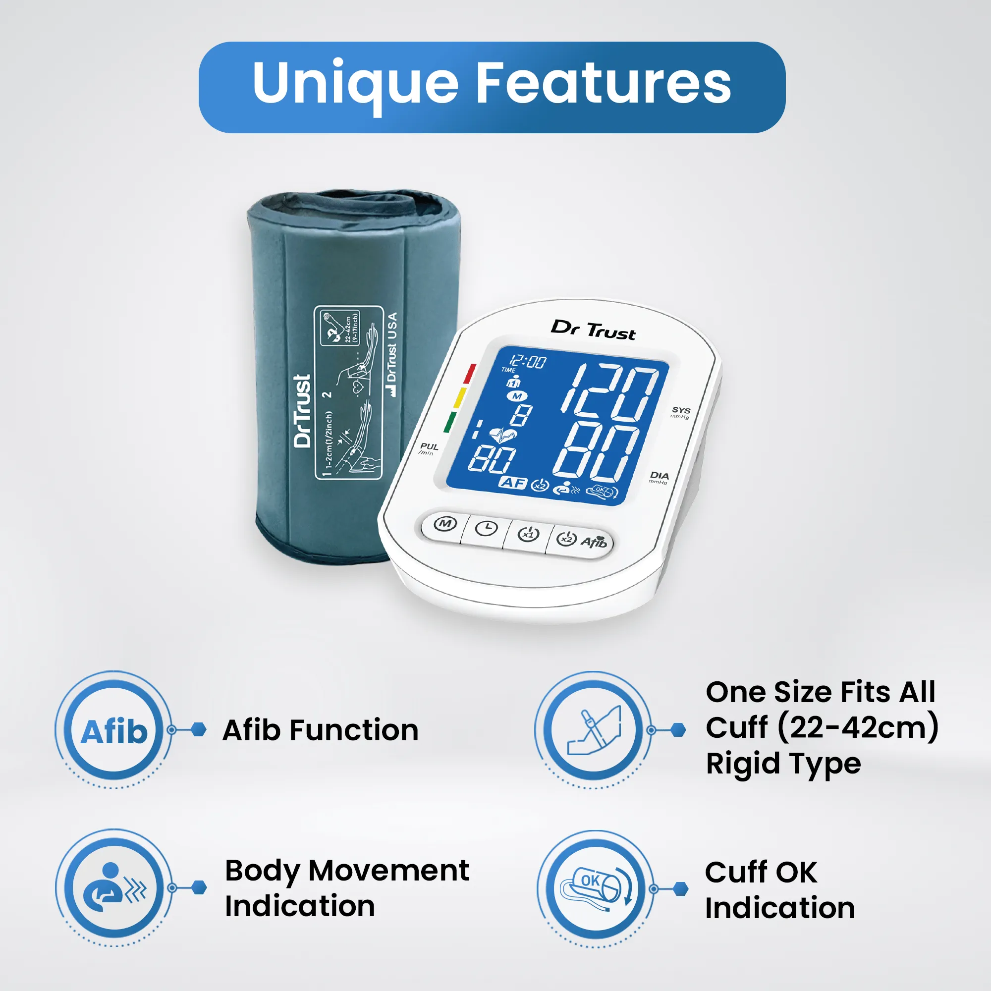 Dr Trust USA BP Monitor Core Model with AFib 123