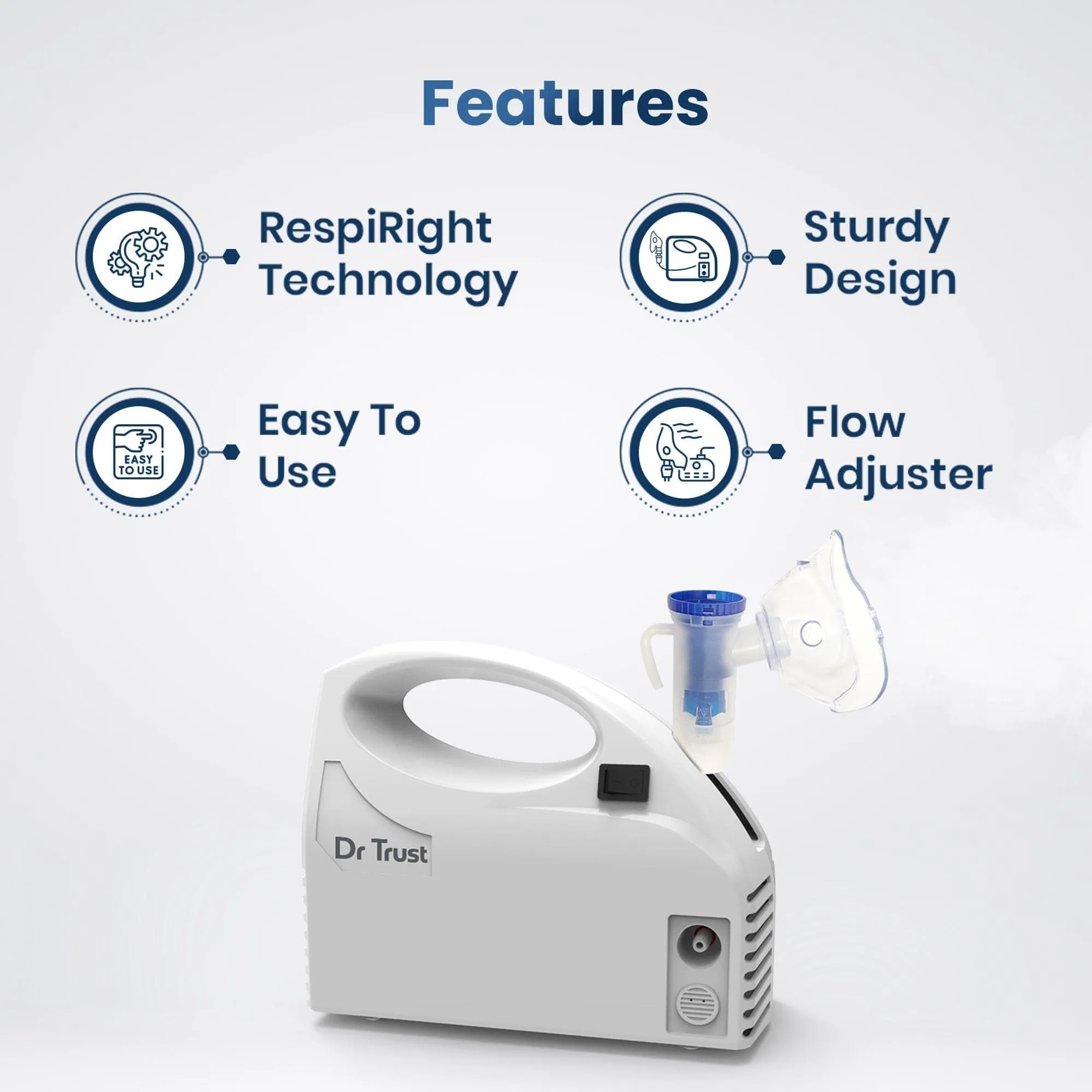 Dr Trust USA Piston Compressor Handy Nebulizer 402