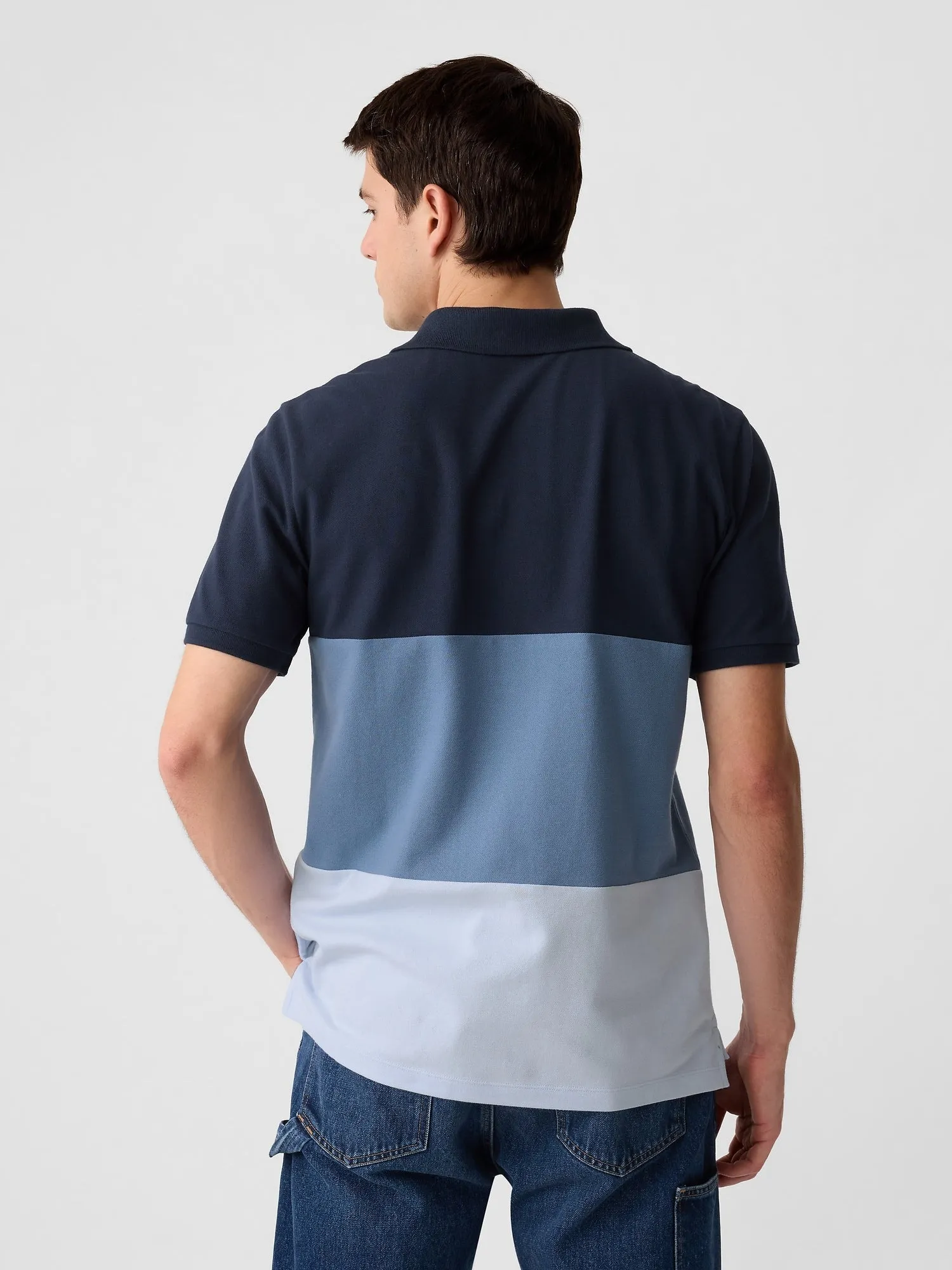 Gap Logo Stretch Pique Polo Shirt