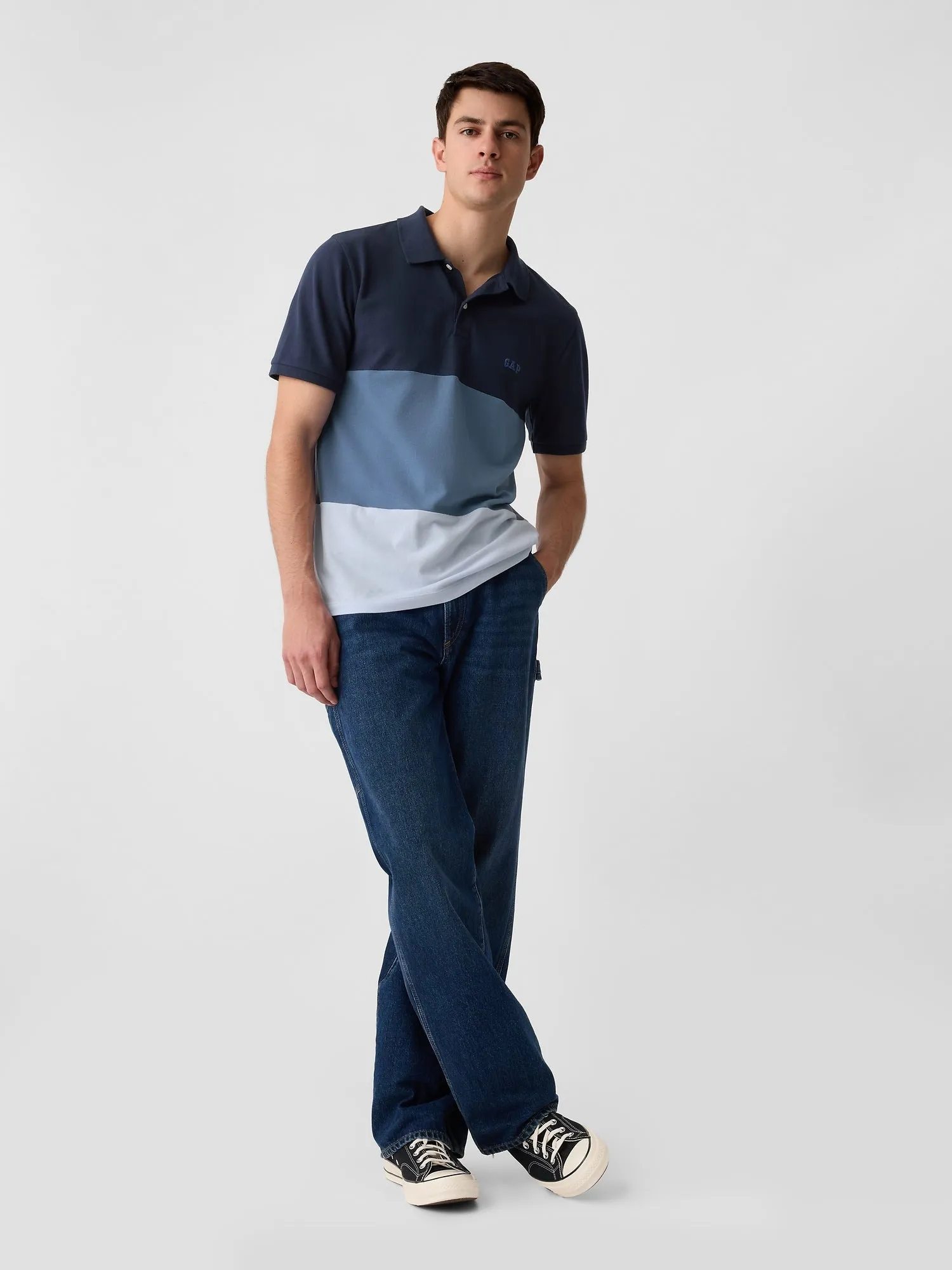 Gap Logo Stretch Pique Polo Shirt