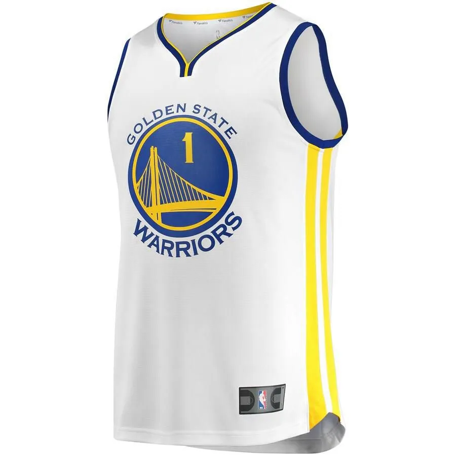 Golden State Warriors Damion Lee Fanatics Branded Replica Fast Break Player Association Jersey Kids - White | Ireland L9025M1