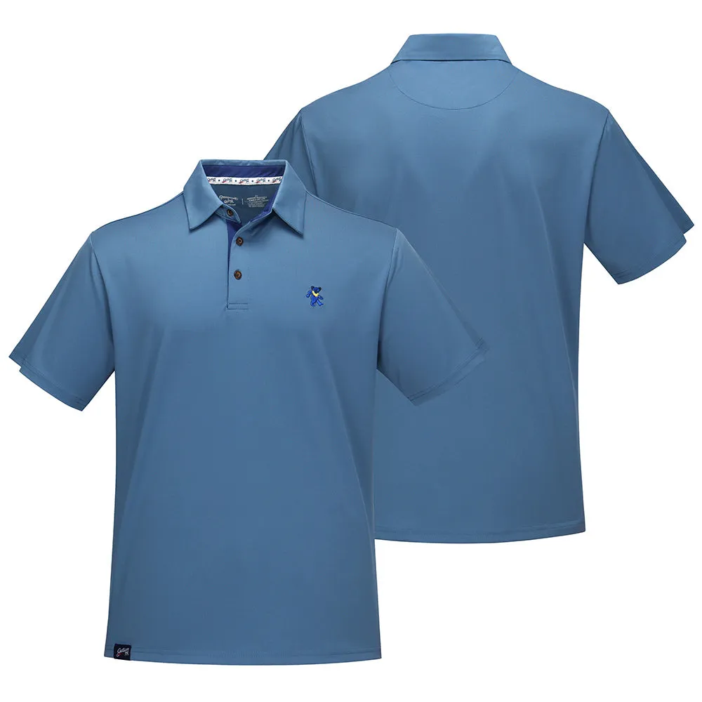 Grateful Dead | Performance Polo | Light Blue with Blue Bear