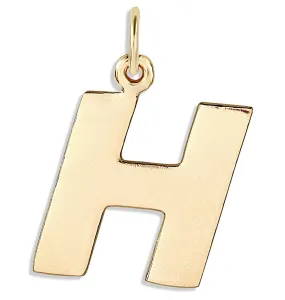 H Cutout Letter Charm