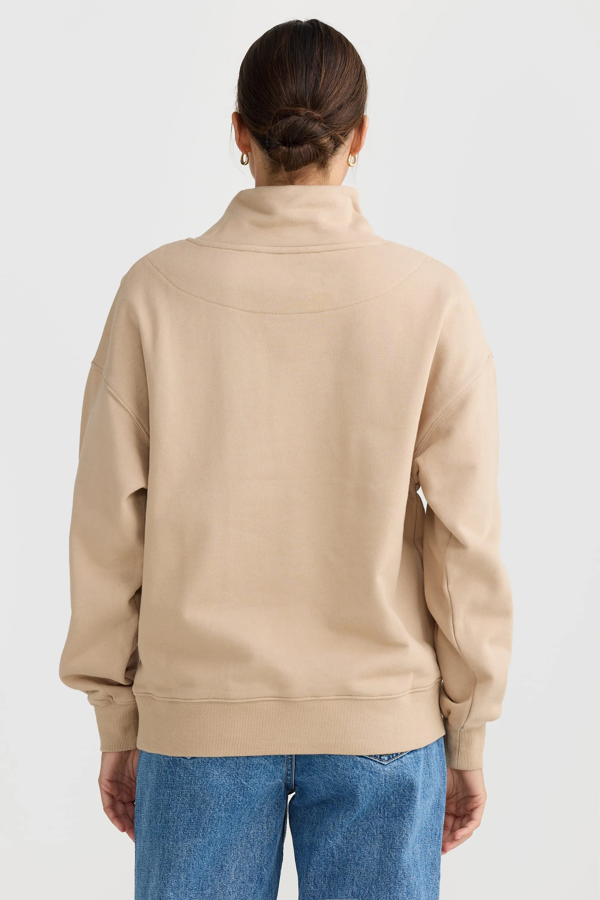 Hallie High Neck Sweater Taupe