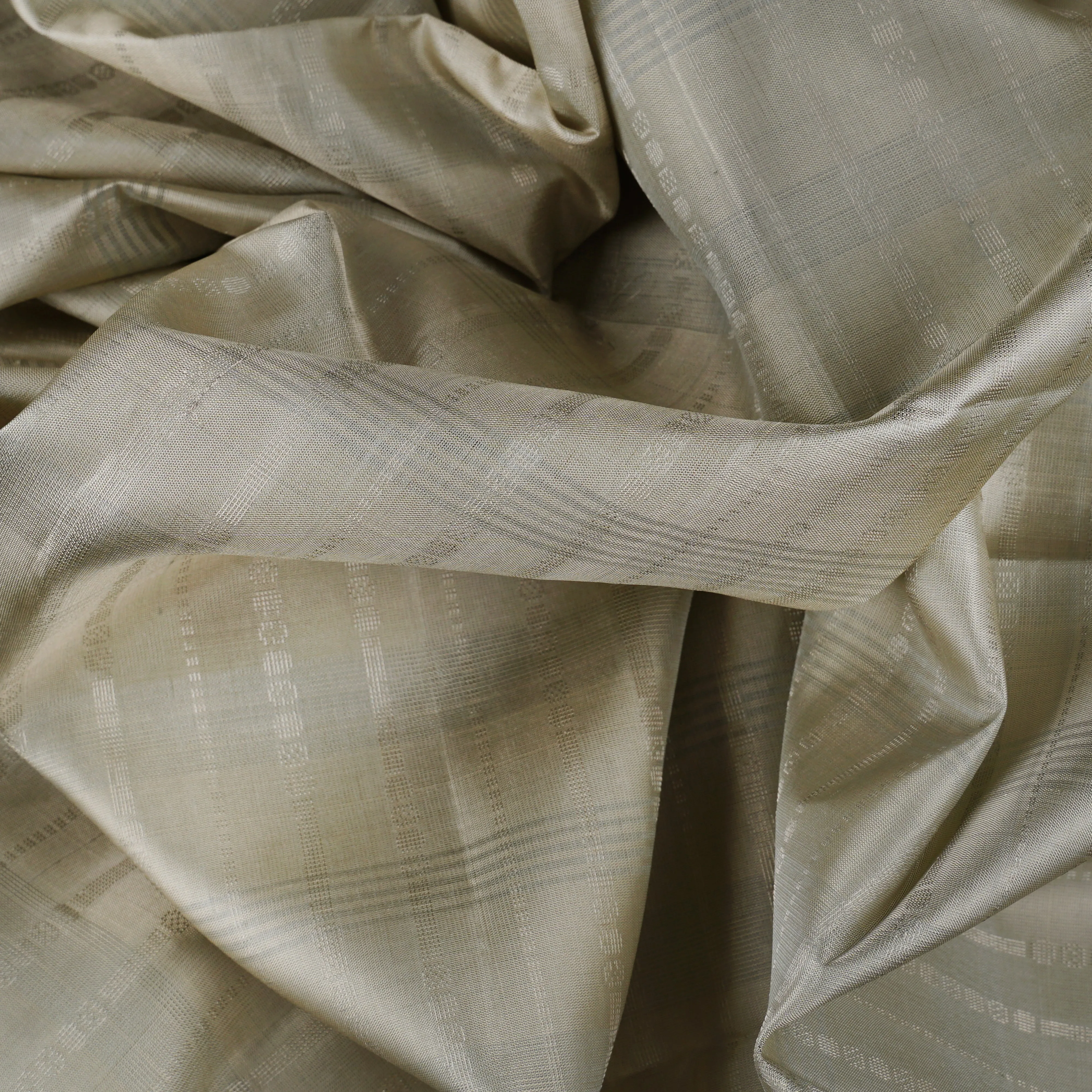 Handwoven Grey with Beige Soft Silk Saree - 1847T008150DSC