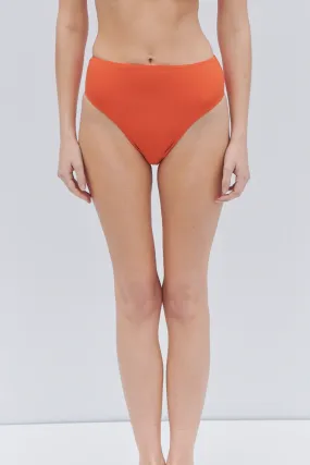 Jenna Plissé High Waist Bikini Bottom - Mango