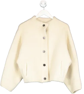 MANGO Beige Heavy Cardigan With Button Detail UK S