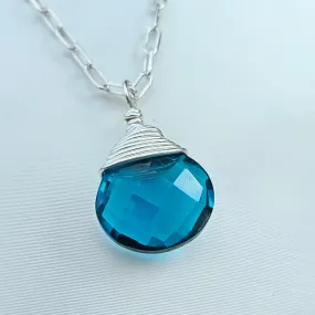 Neon Apatite Journey Necklace - Silver