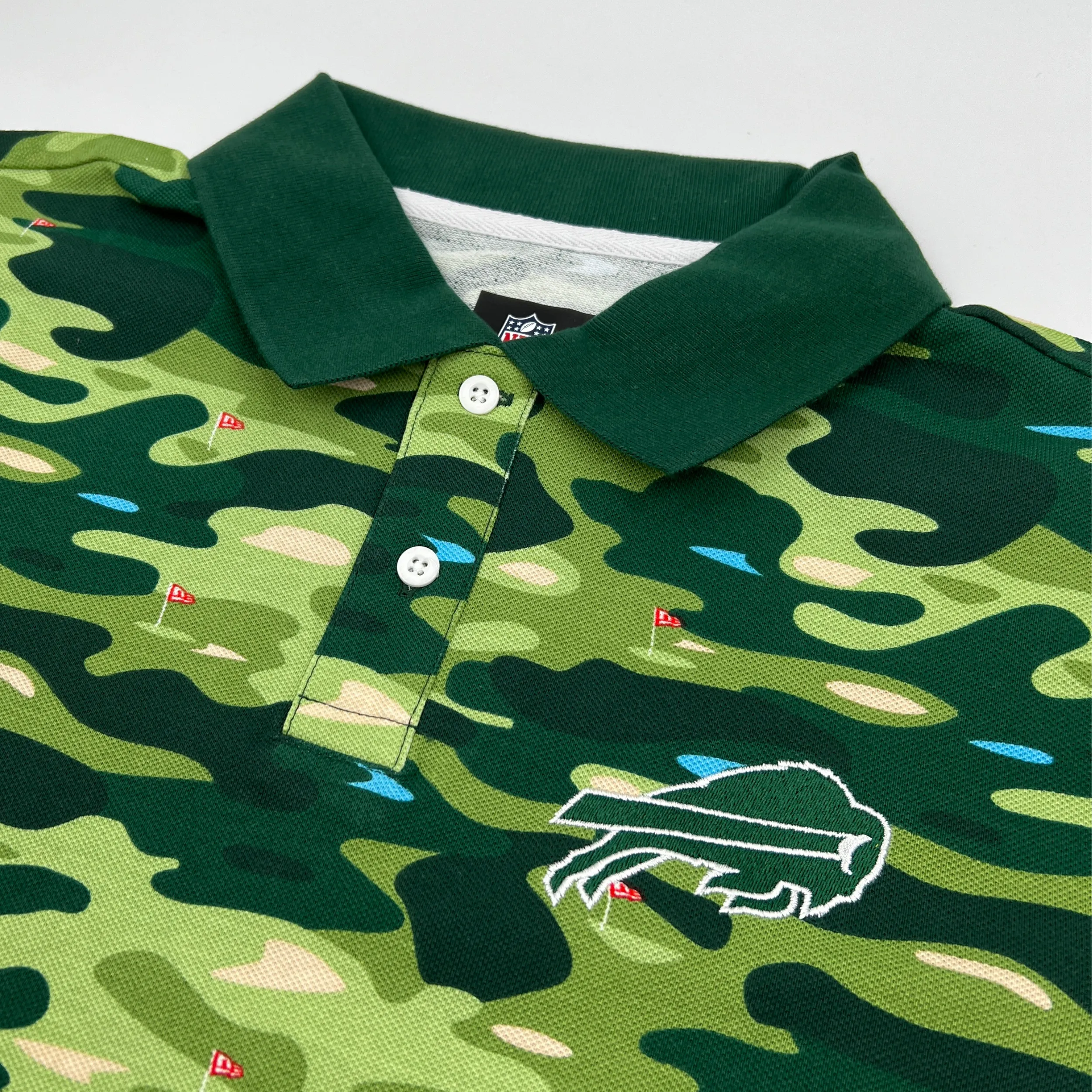 New Era Buffalo Bills Green Golf Polo