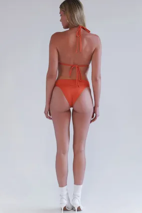 Nick Plissé Cheeky Bikini Bottom - Mango