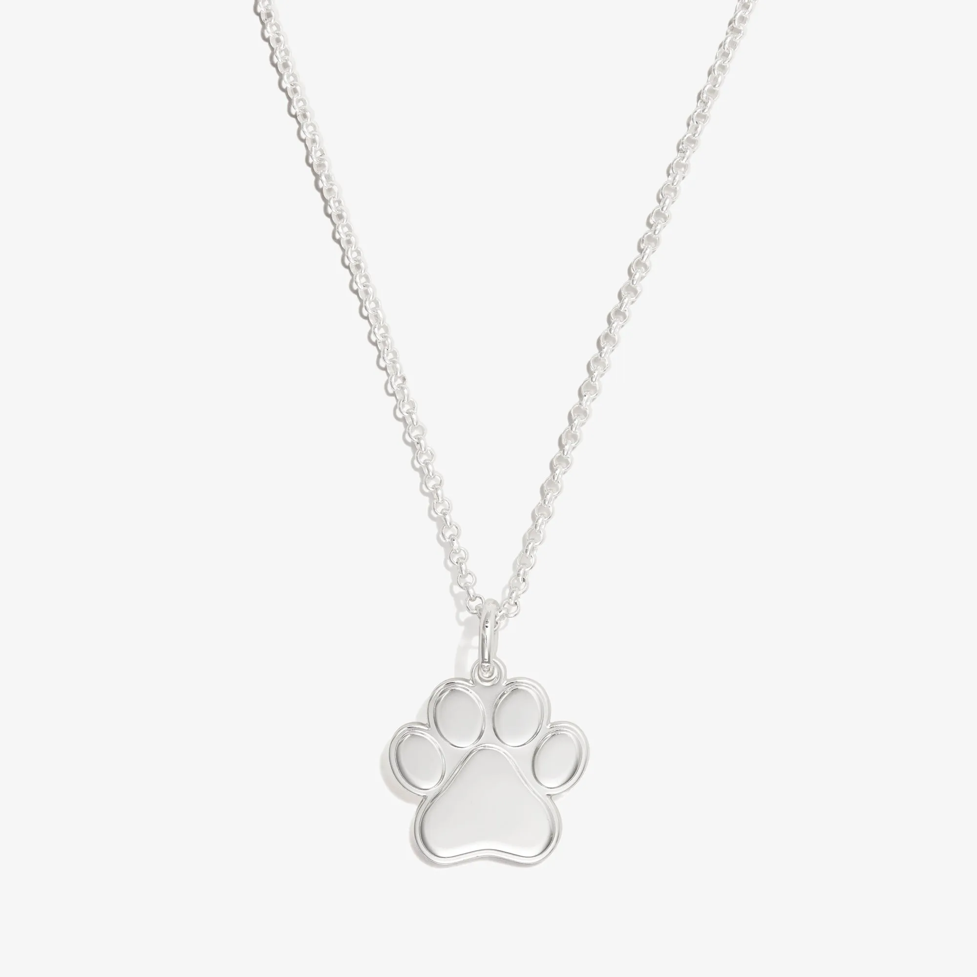 Paw Print Charm Necklace, 21''