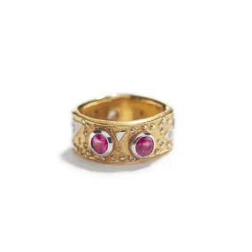 Platinum & Gold Band with Ruby