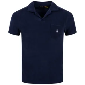 Polo Golf Classic Fit Cotton Knit Open Placket Polo Newport Navy - 2024