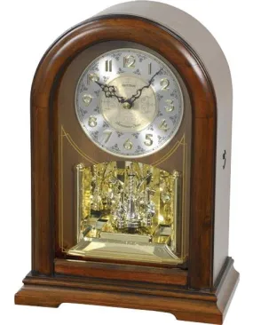 Rhythm WSM Orlando Mantel Clock - Swarovski - 19 Melodies - Wooden