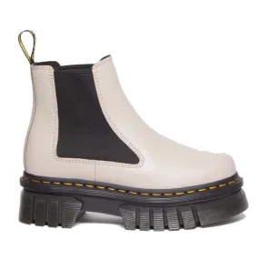 Scarpe Donna DR. MARTENS Stivaletti Chelsea Platform linea Audrick in Pelle Nappa Lux Vintage Taupe