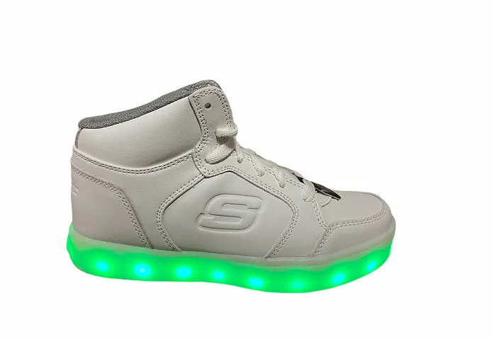 Skechers Youth shoe with Energy Lights 90600L BLK white