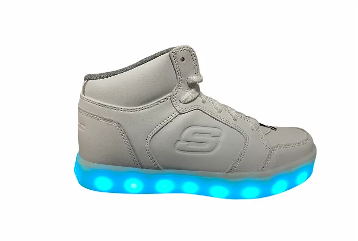 Skechers Youth shoe with Energy Lights 90600L BLK white