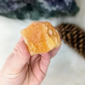 Small Mango Calcite Chunk from Mexico~ Fruity Vibes and Good Energy