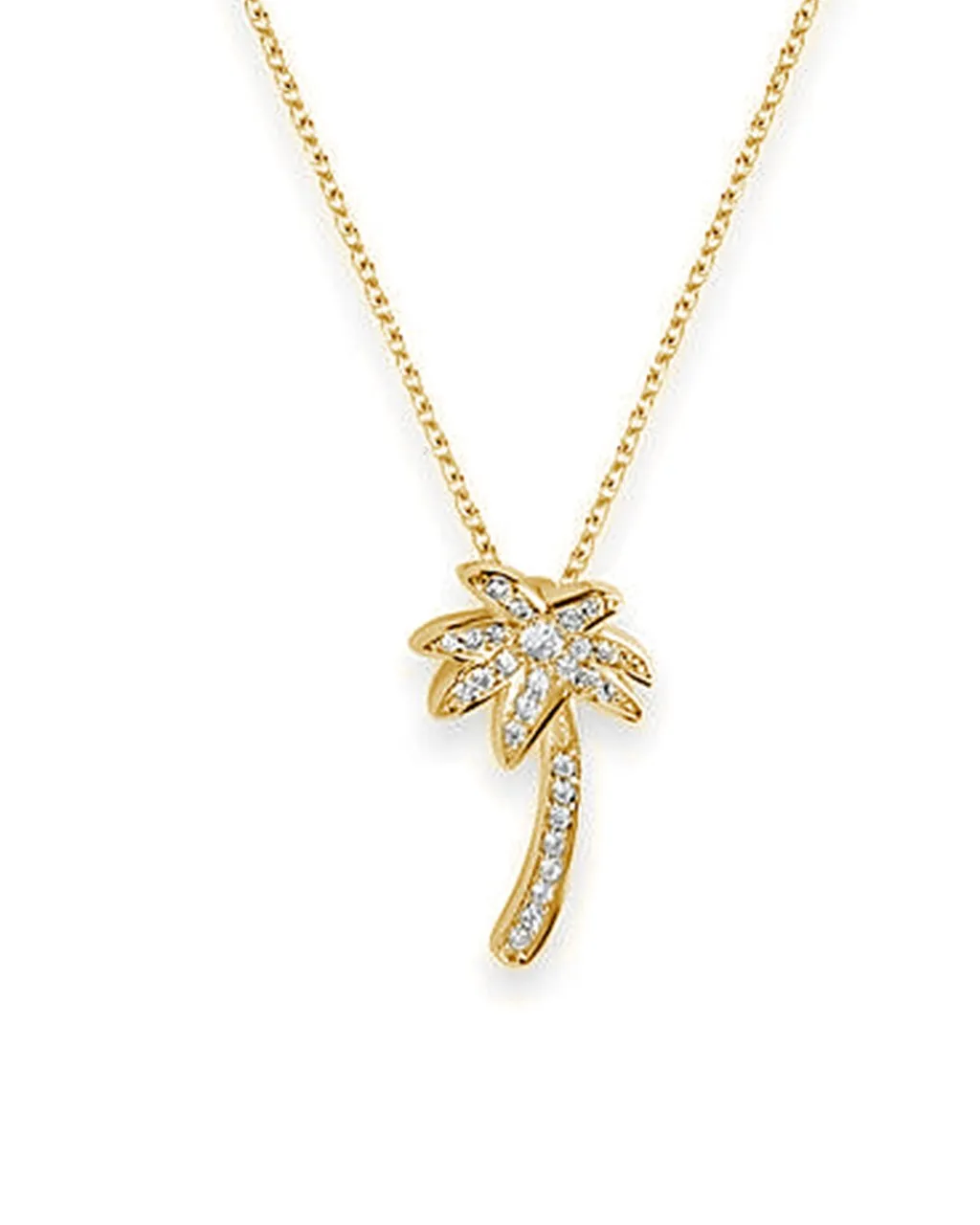 Sterling Silver Palm Tree Pendant Necklace by Sterling Forever