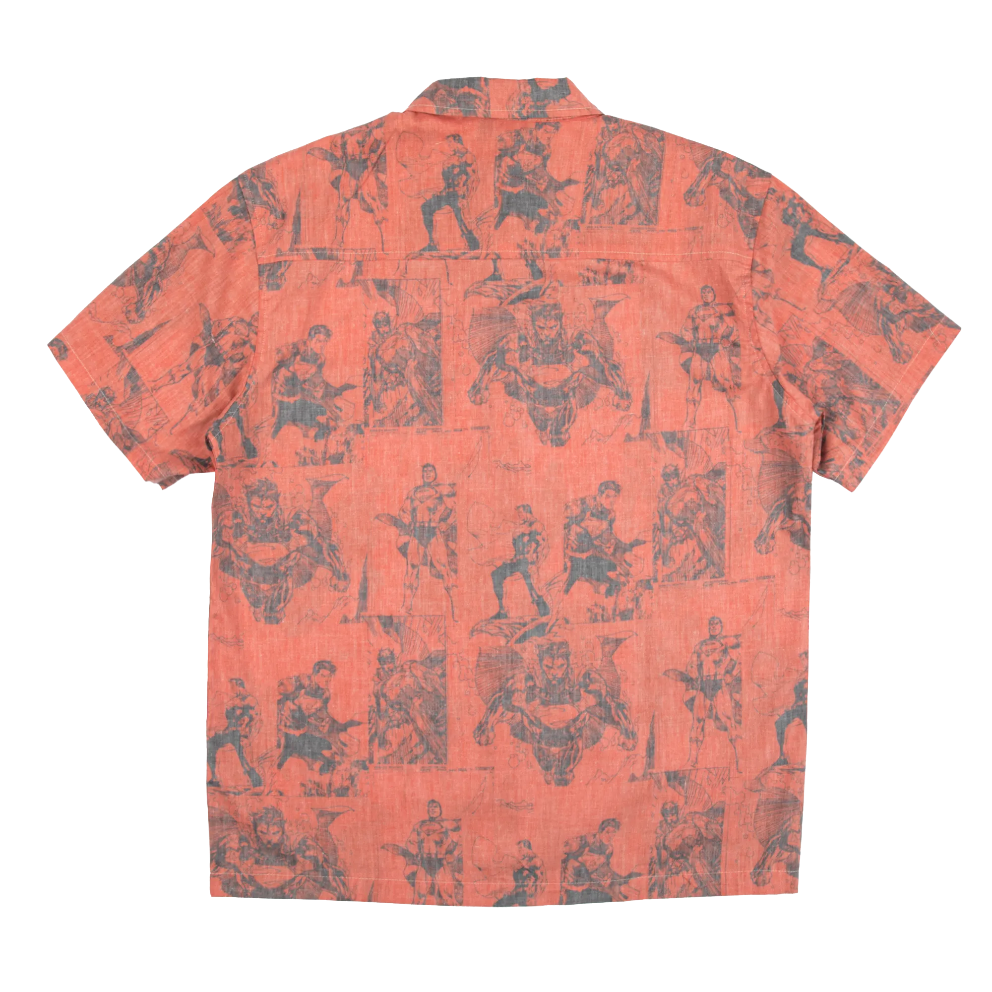 Superman All Over Comic Print Button-Down Shirt