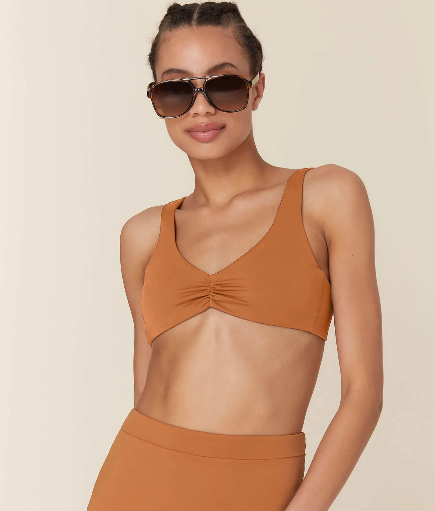 The Honolulu - Top - Eco Nylon - Chestnut