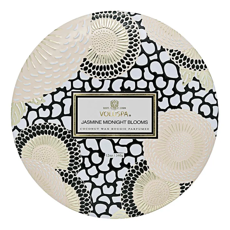 VOLUSPA | Jasmine Midnight Blooms 3 Wick Tin Candle