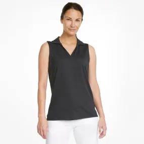 Women's CLOUDSPUN Coast Sleeveless Golf Polo | Puma Black