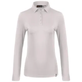 Womens Collagen LS Polo Ivory - SS24