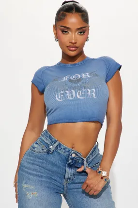 Your Forever Rhinestone Tee - Blue/combo